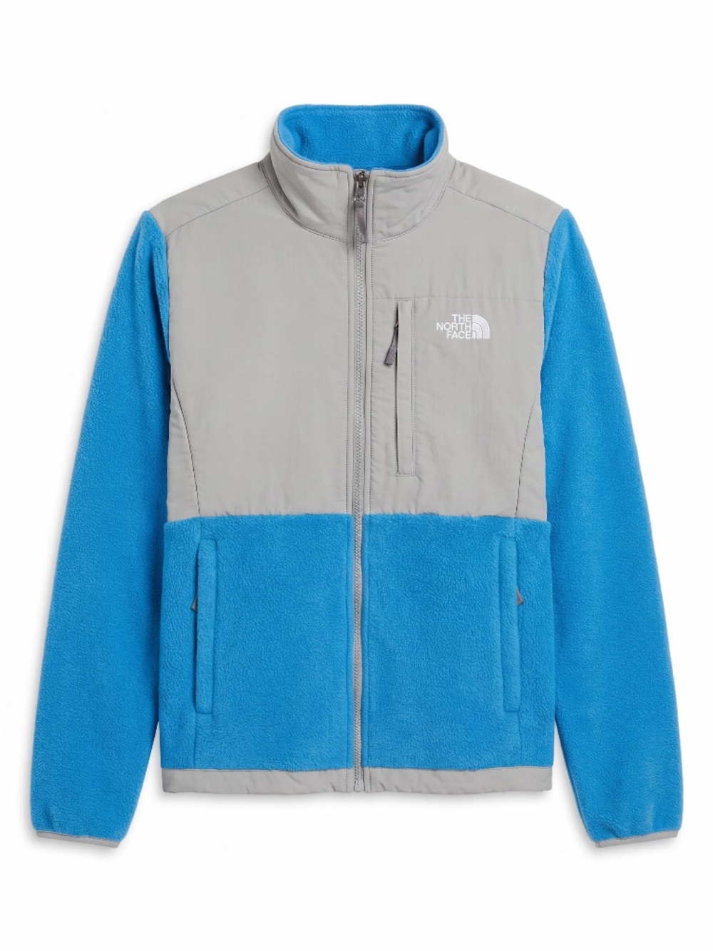 The North Face Denali Fleece Jacket | Women's L | Blue & Gray Full-Zip | Polarte